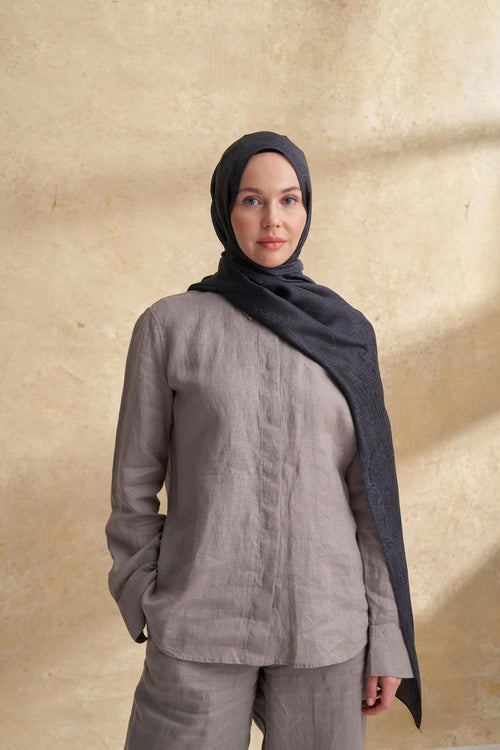 ARMANDA JOSE JAKAR ETHNIC DESEN ŞAL - ANTRASİT