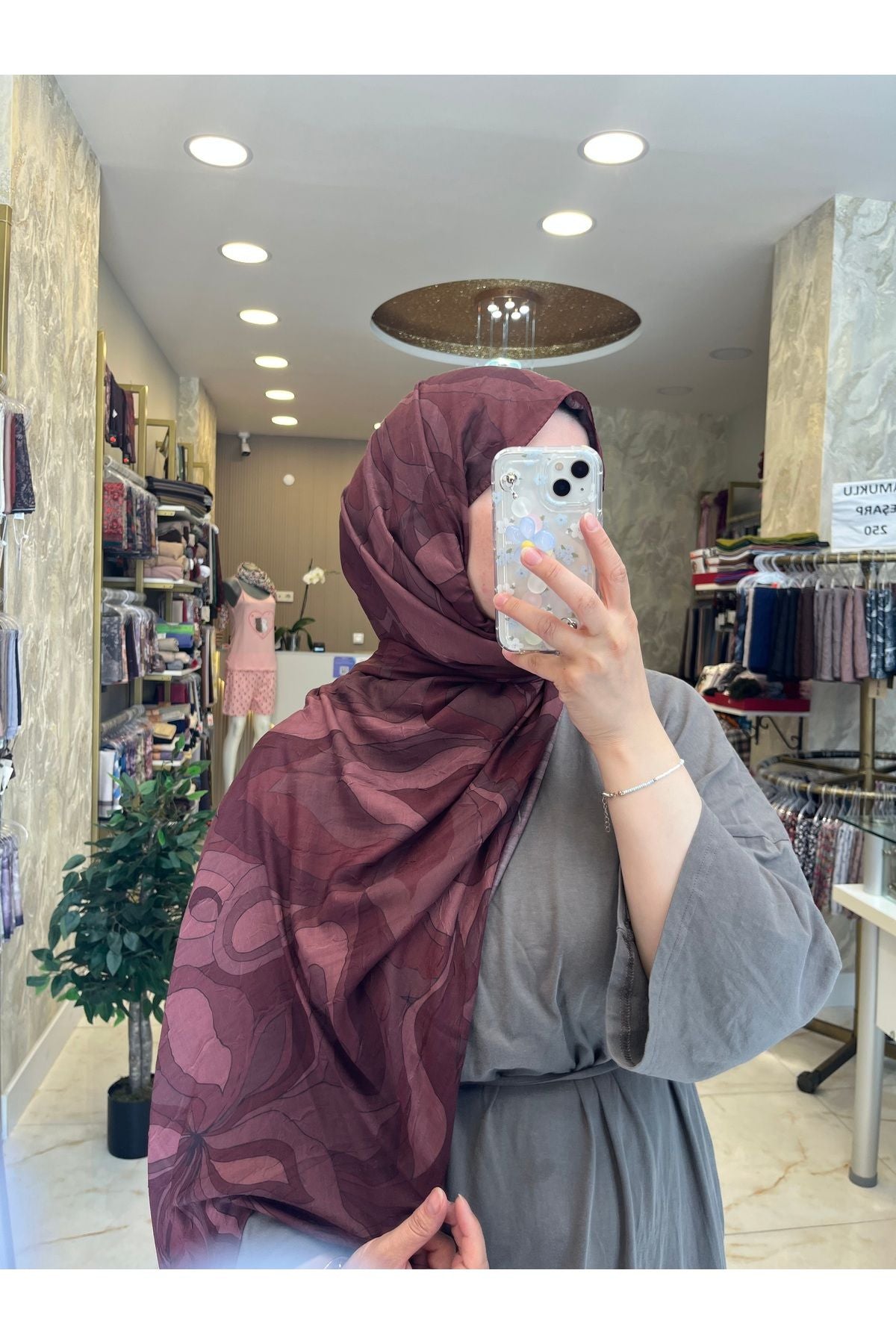 Efdal soyut desen kraş şal