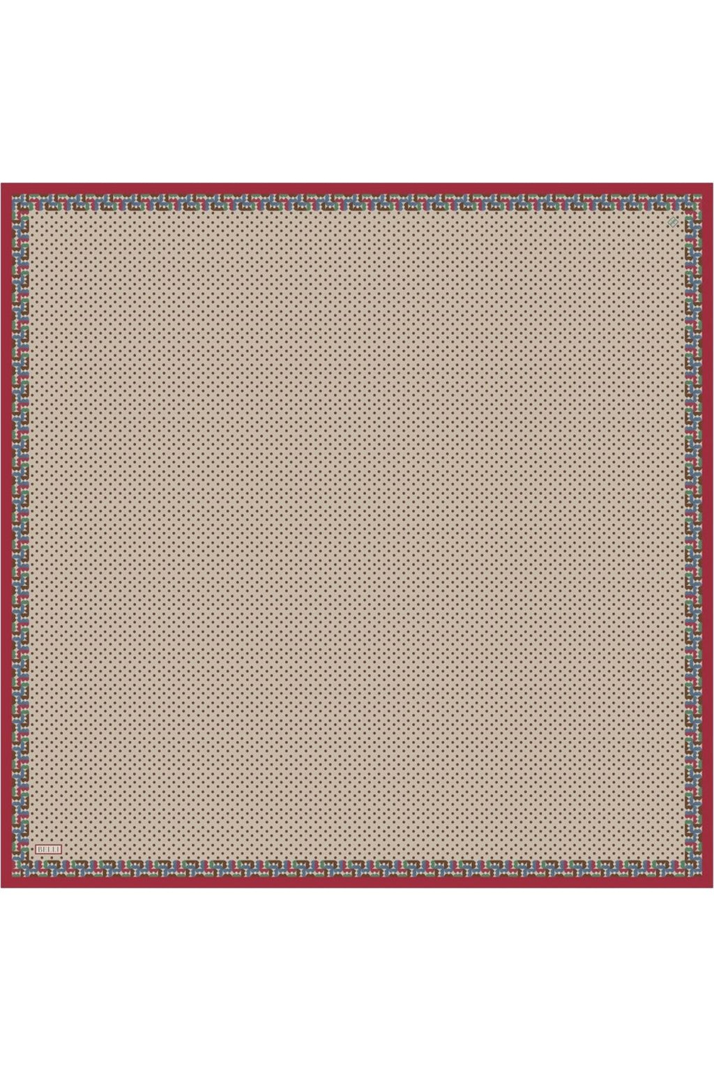 Belli Bej Klasik Desen %100 Twill İpek Eşarp 4326 - 81