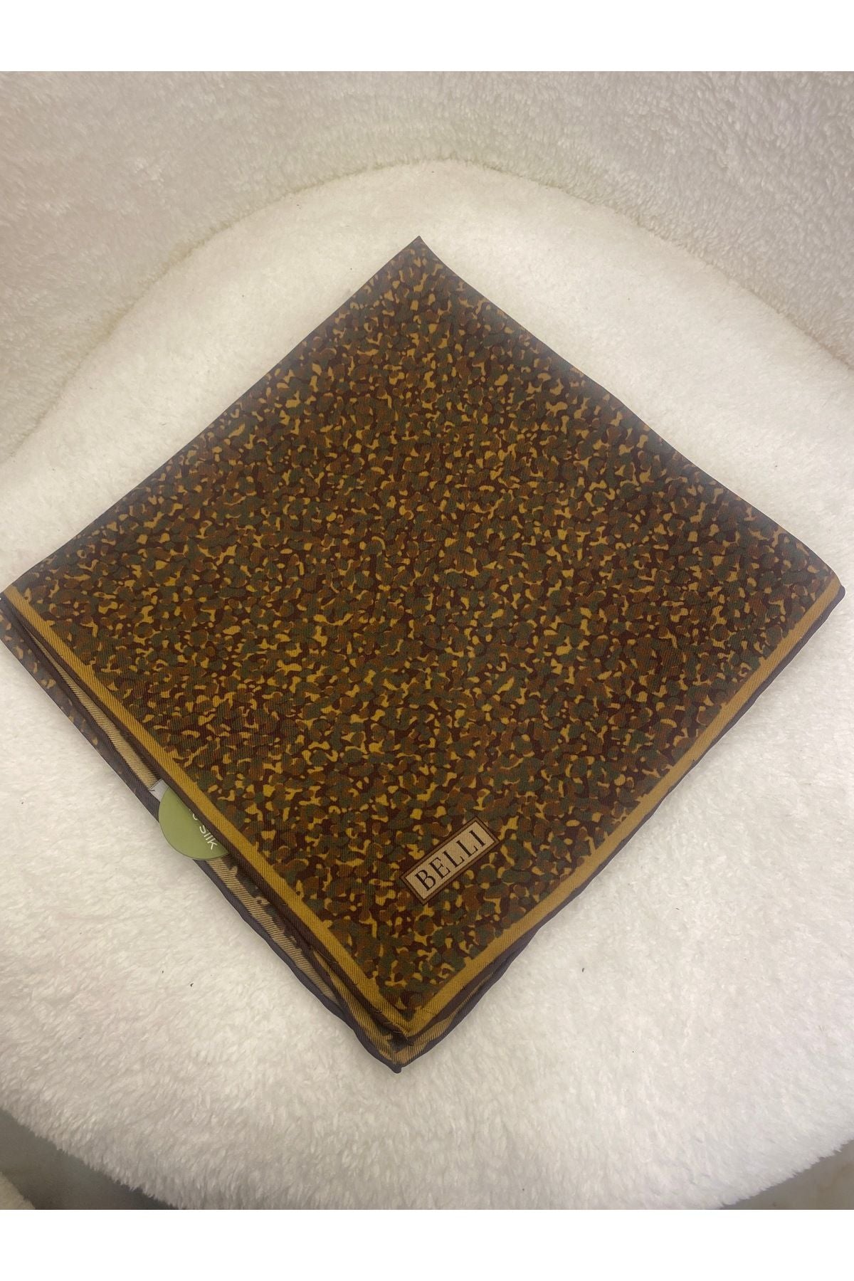 Belli Twill İpek Leopar Desen Eşarp
