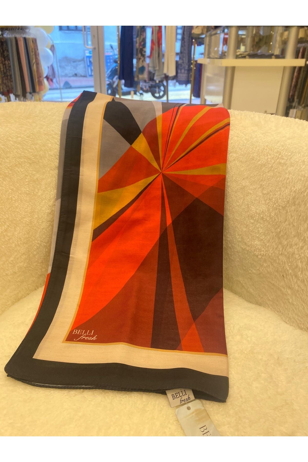 Belli Fresh Geometrk Desen Nova Eşarp