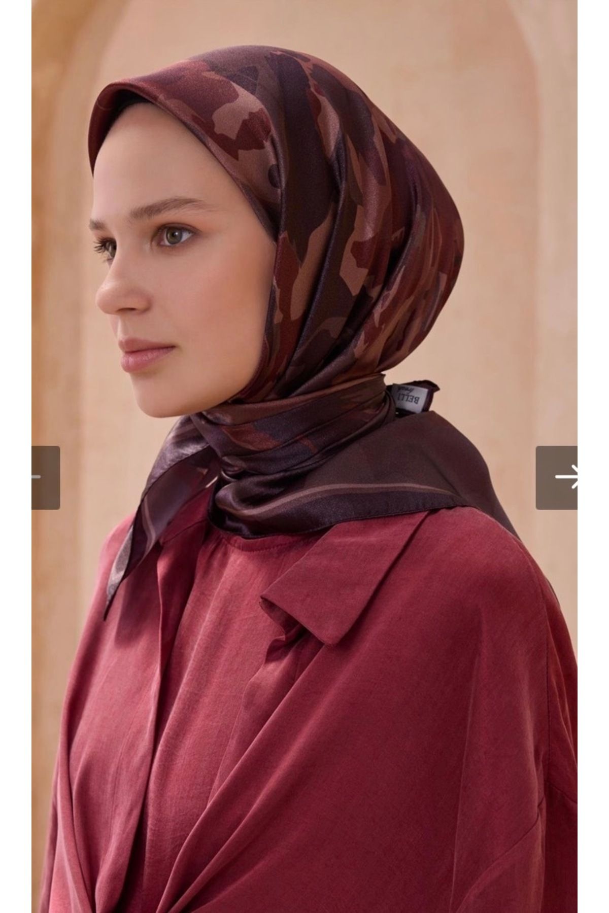 Belli Fresh Çiçek desen kristal eşarp