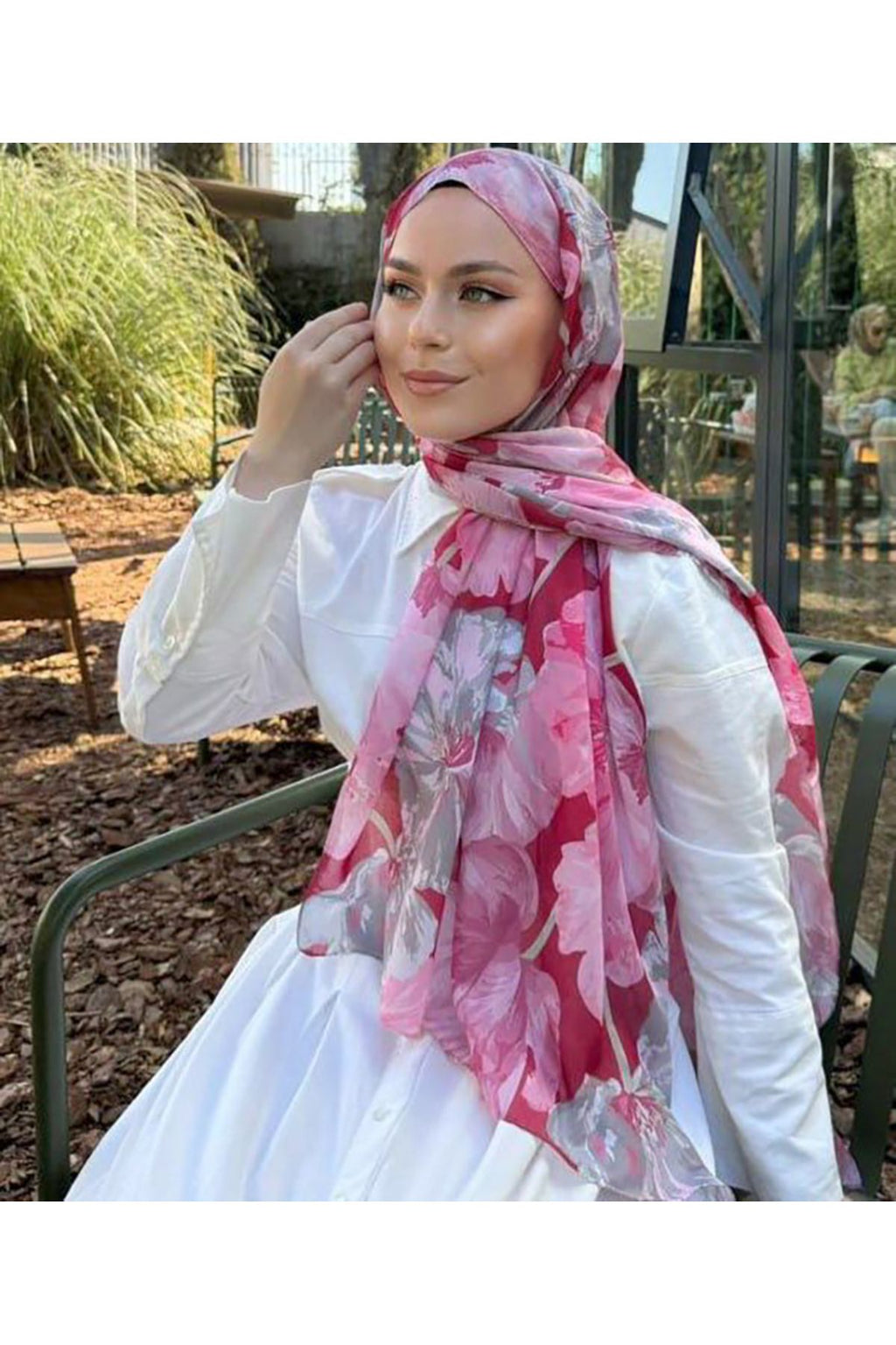 efdal şal eşarp Gelincik Desen Hint Pamuk Şal