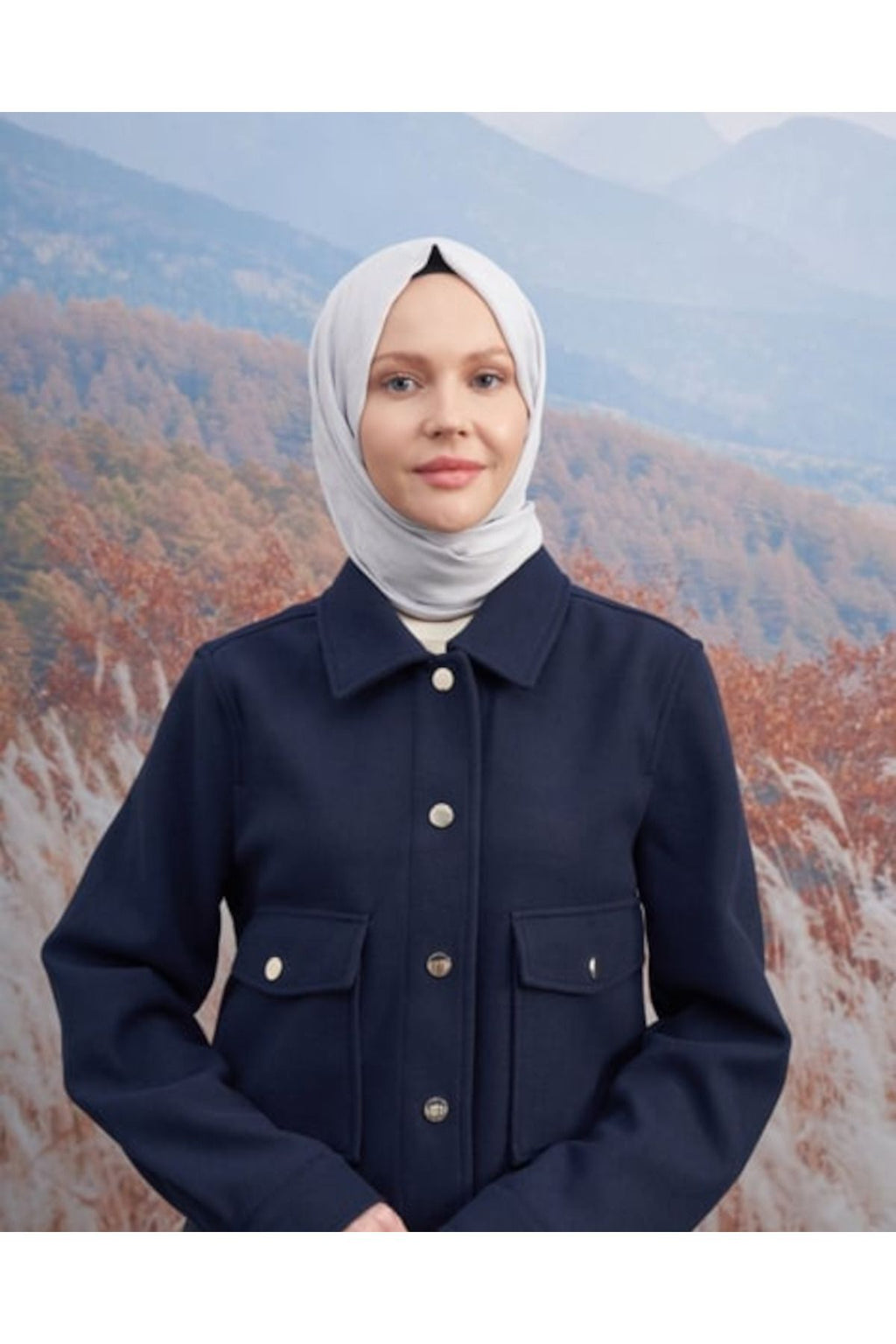 ARMANDA A desenli Cotton Monogram Şal - Gümüş