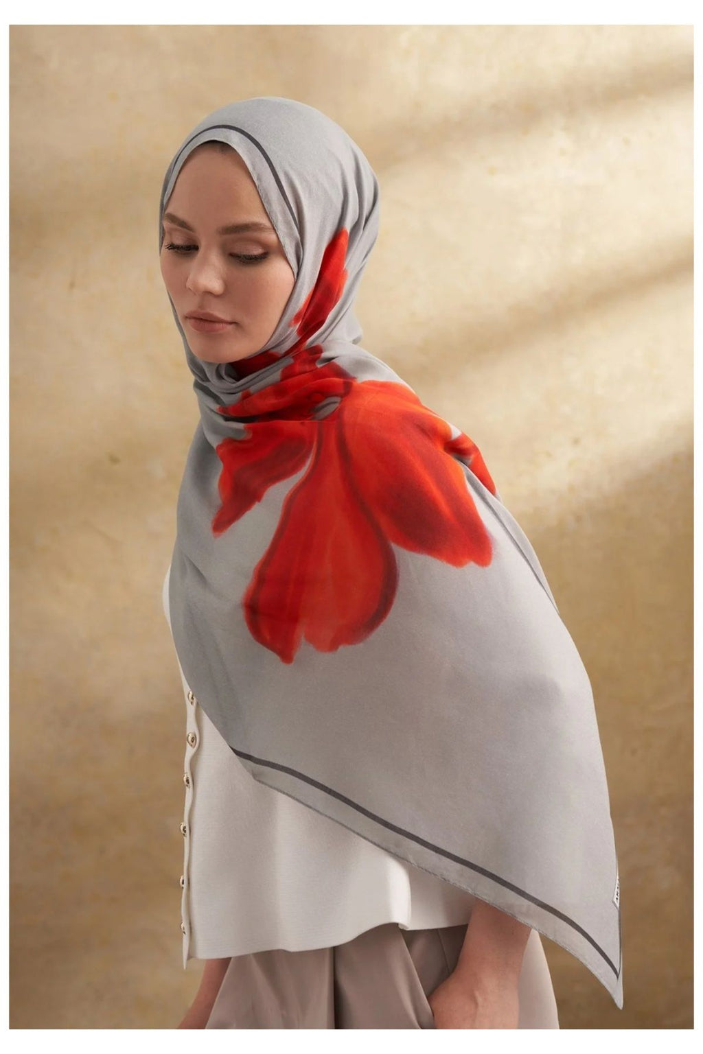 ARMANDA İpek Modal Velvet Bloom Desen Şal