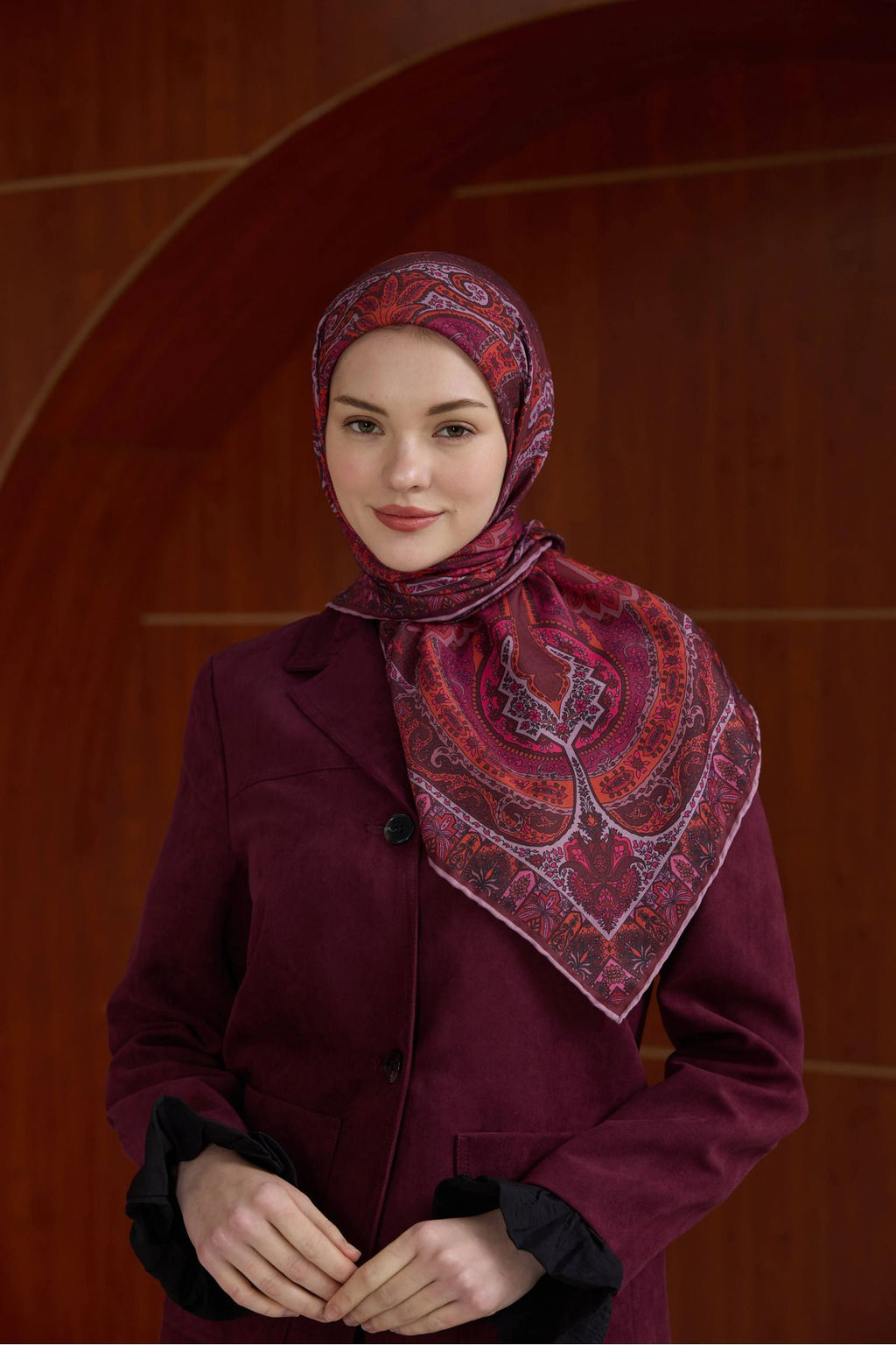 İpekhan Winter Bloom Soft Eşarp 1241 Kırmızı