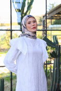 Logo Desen Soft Eşarp Füme 1162-12