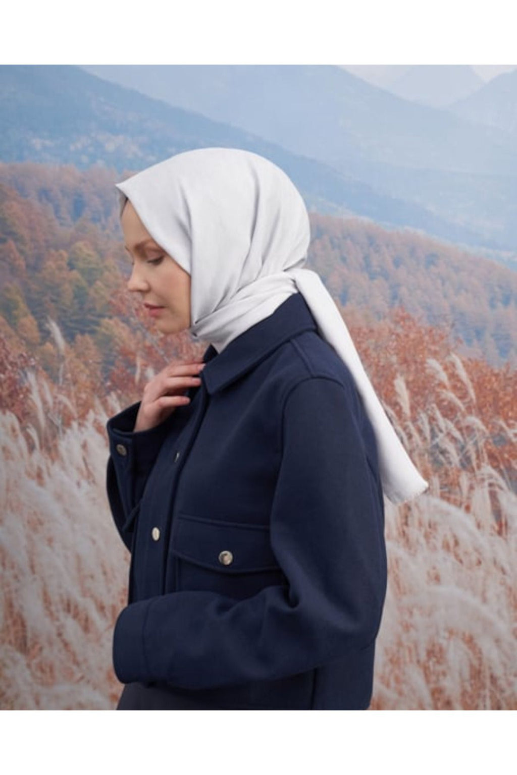ARMANDA A desenli Cotton Monogram Şal - Gümüş