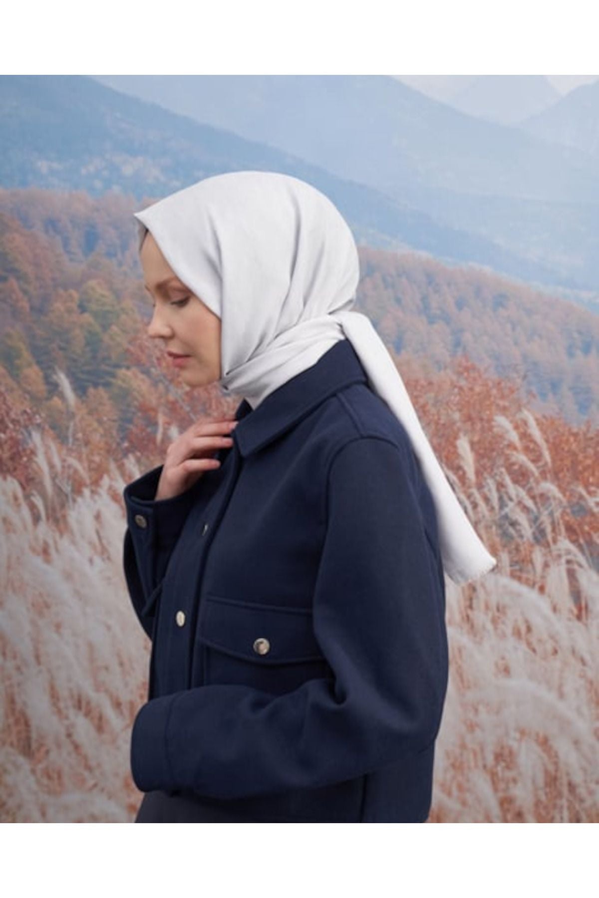 ARMANDA A desenli Cotton Monogram Şal - Gümüş