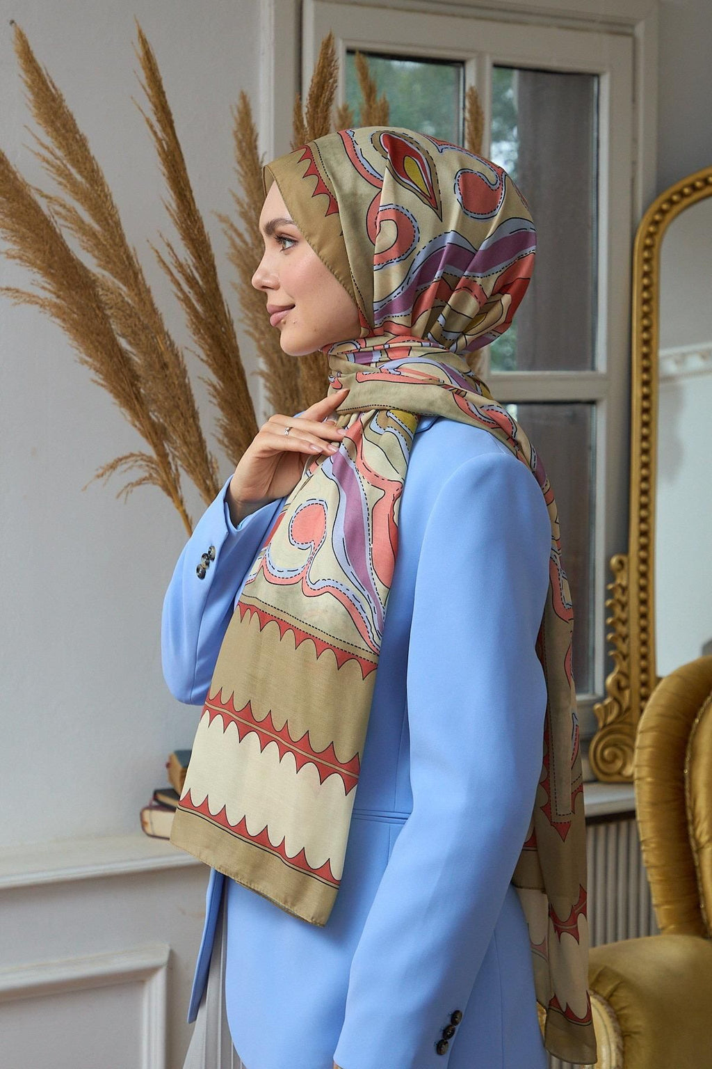İpekhan Yaz Işıltısı Koleksiyonu Soft Şal Krem Sütlü Kahve 3045-11