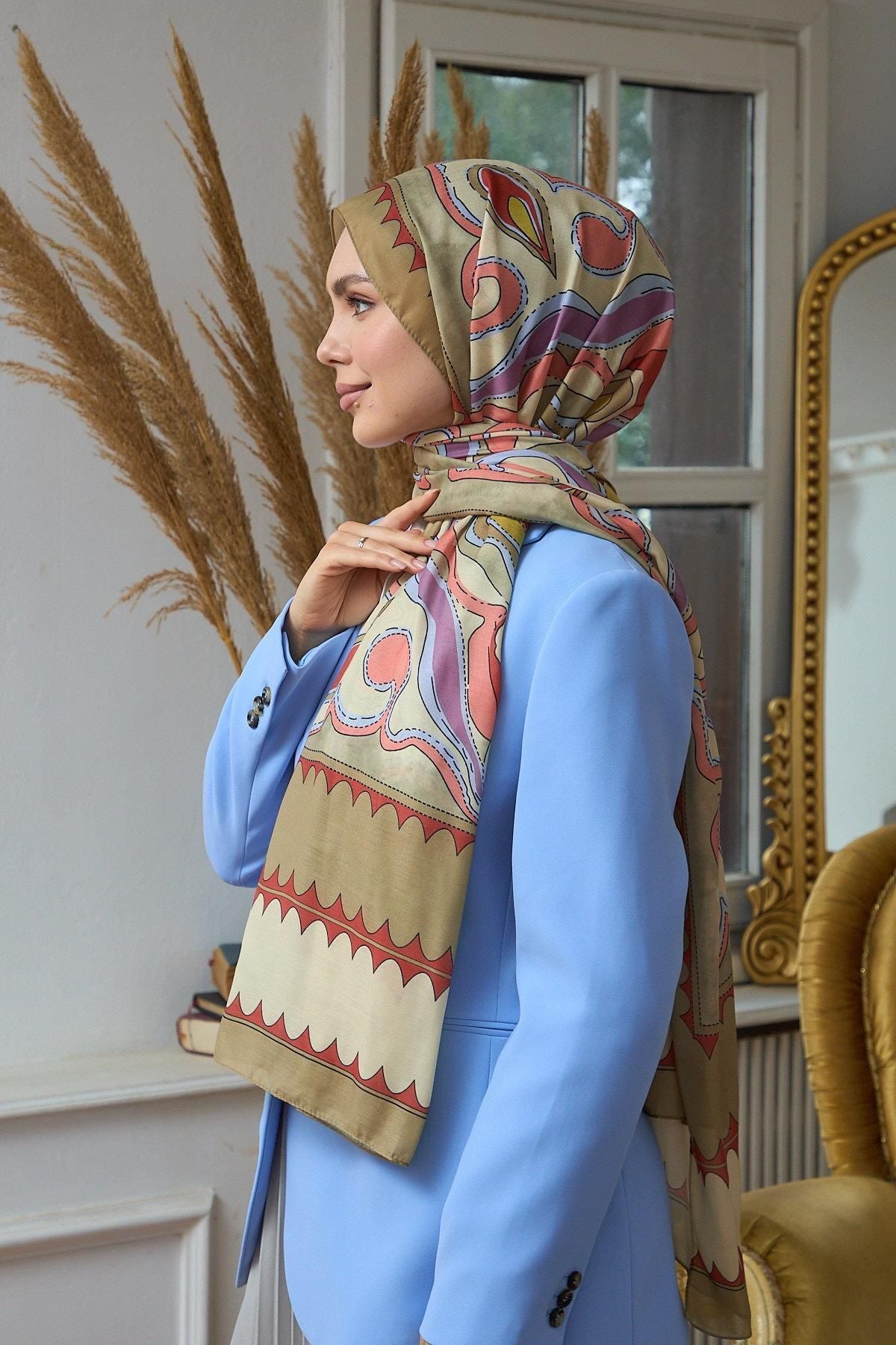 İpekhan Yaz Işıltısı Koleksiyonu Soft Şal Krem Sütlü Kahve 3045-11