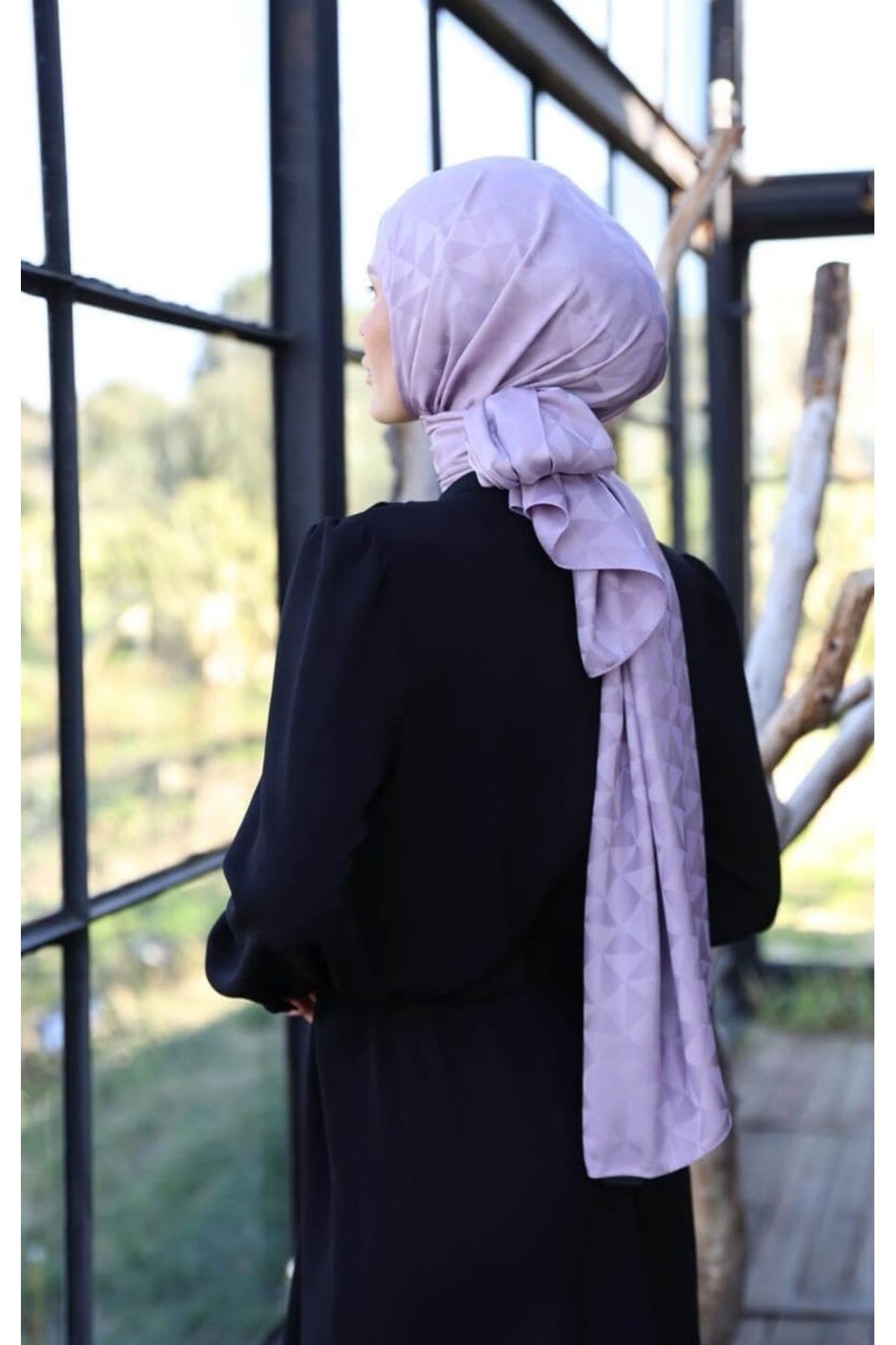 Triangle Desen İpeksi Jakar Şal