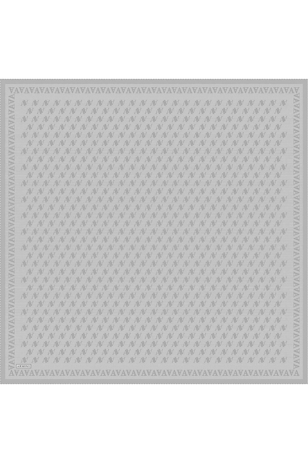 Armine Monogram Desenli Saf İpek Twill Eşarp 9412D 87