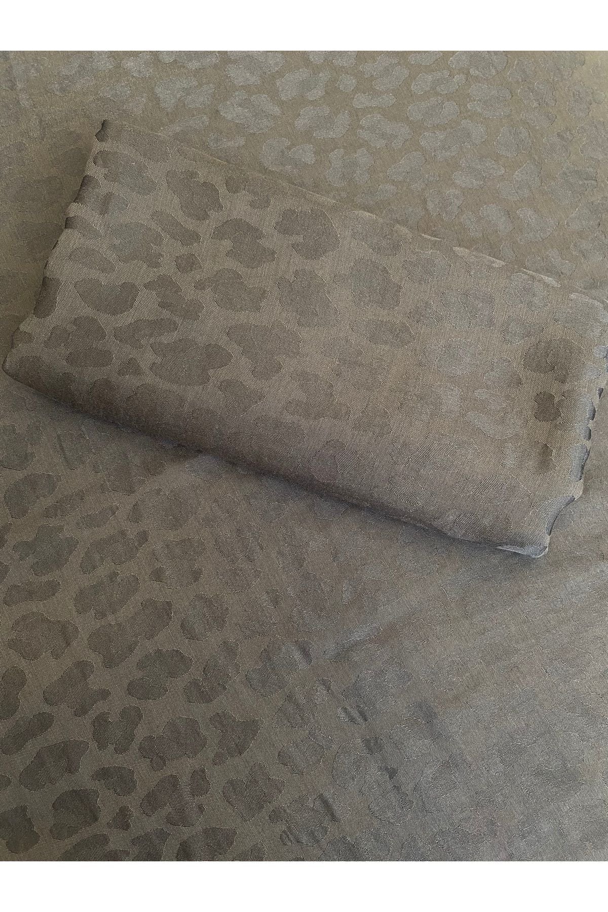 leopar desen pamuklu şal