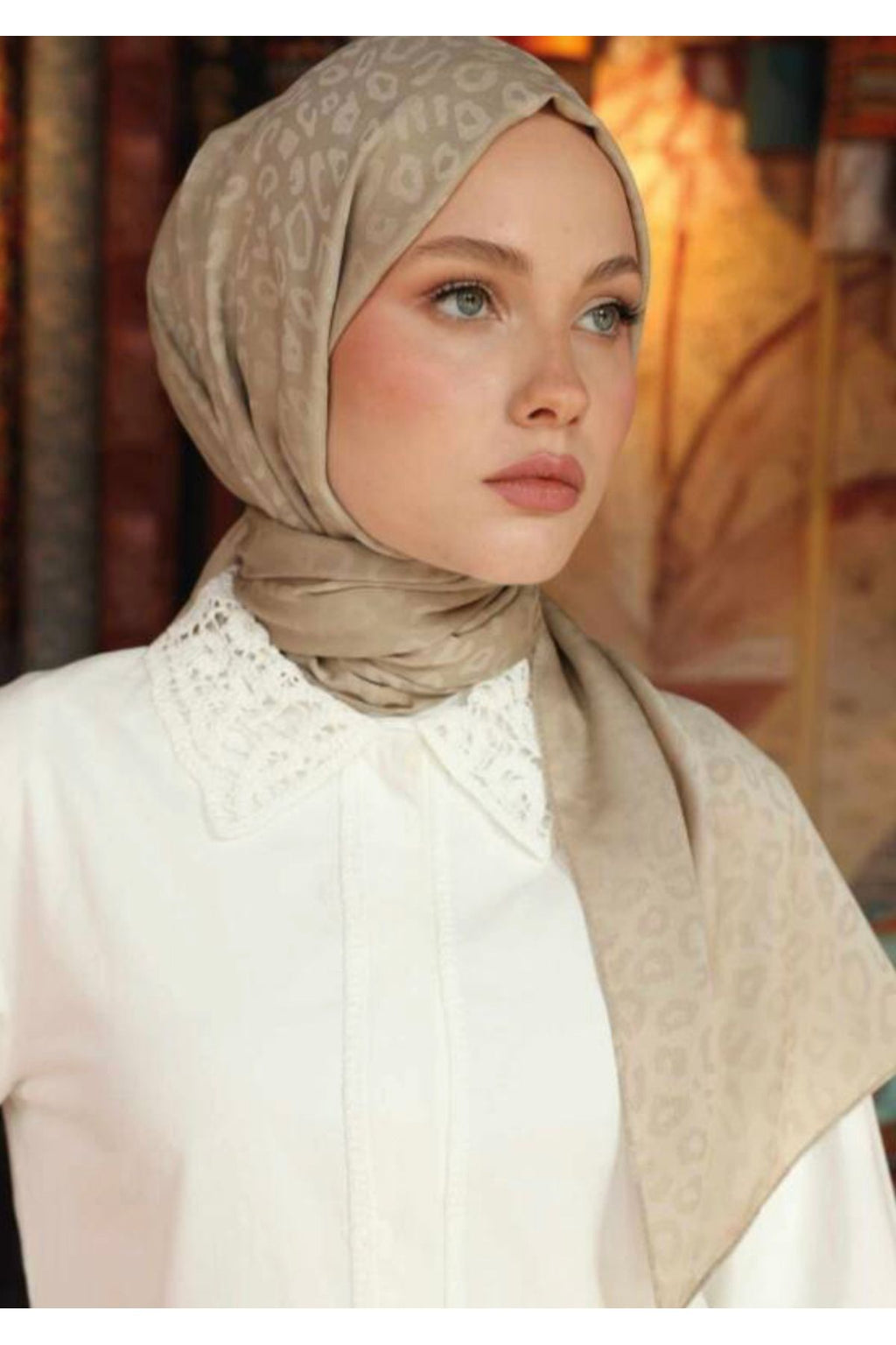 VALOR Scarf leopar desen şal