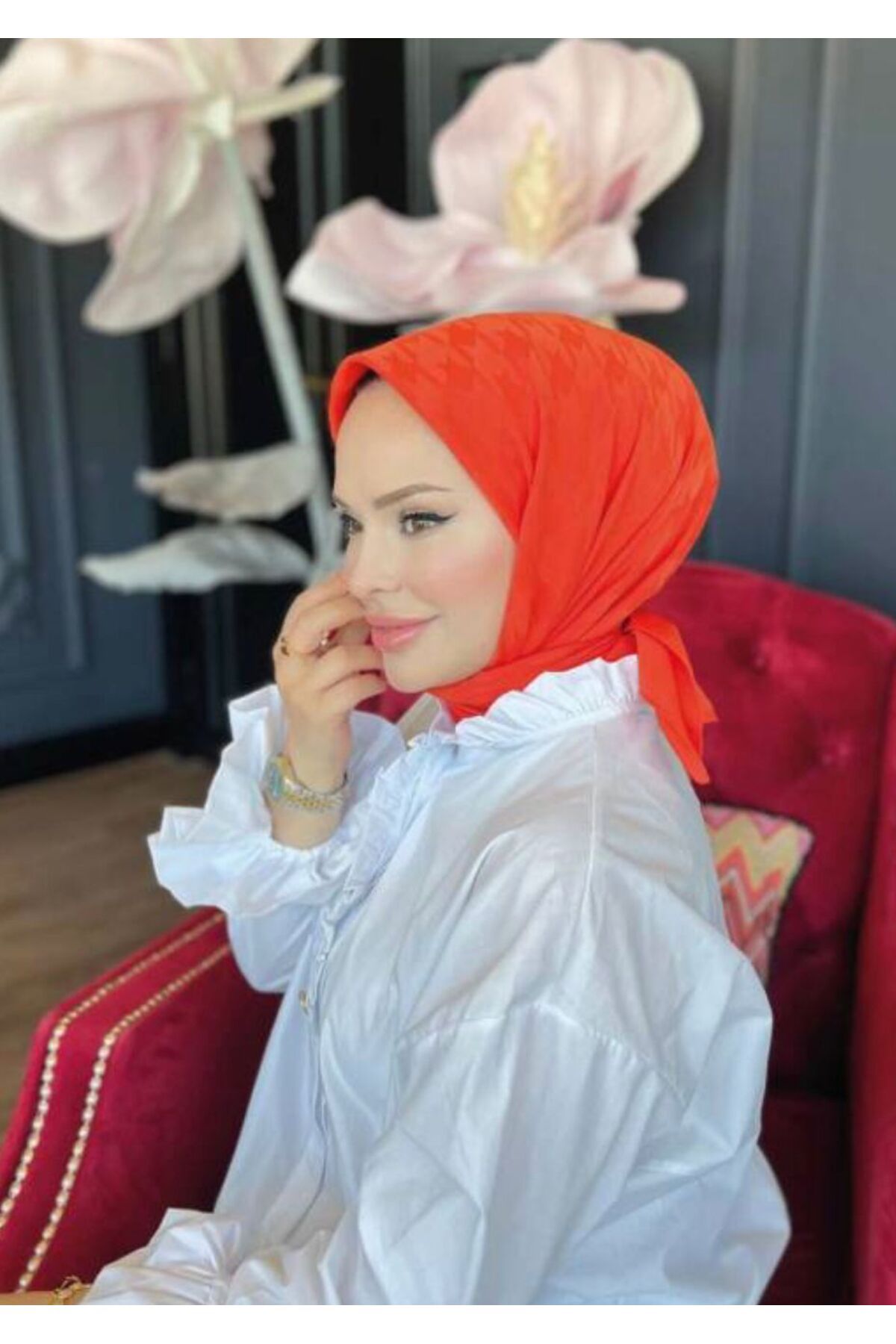 Kazayağı Desen Jakar Eşarp