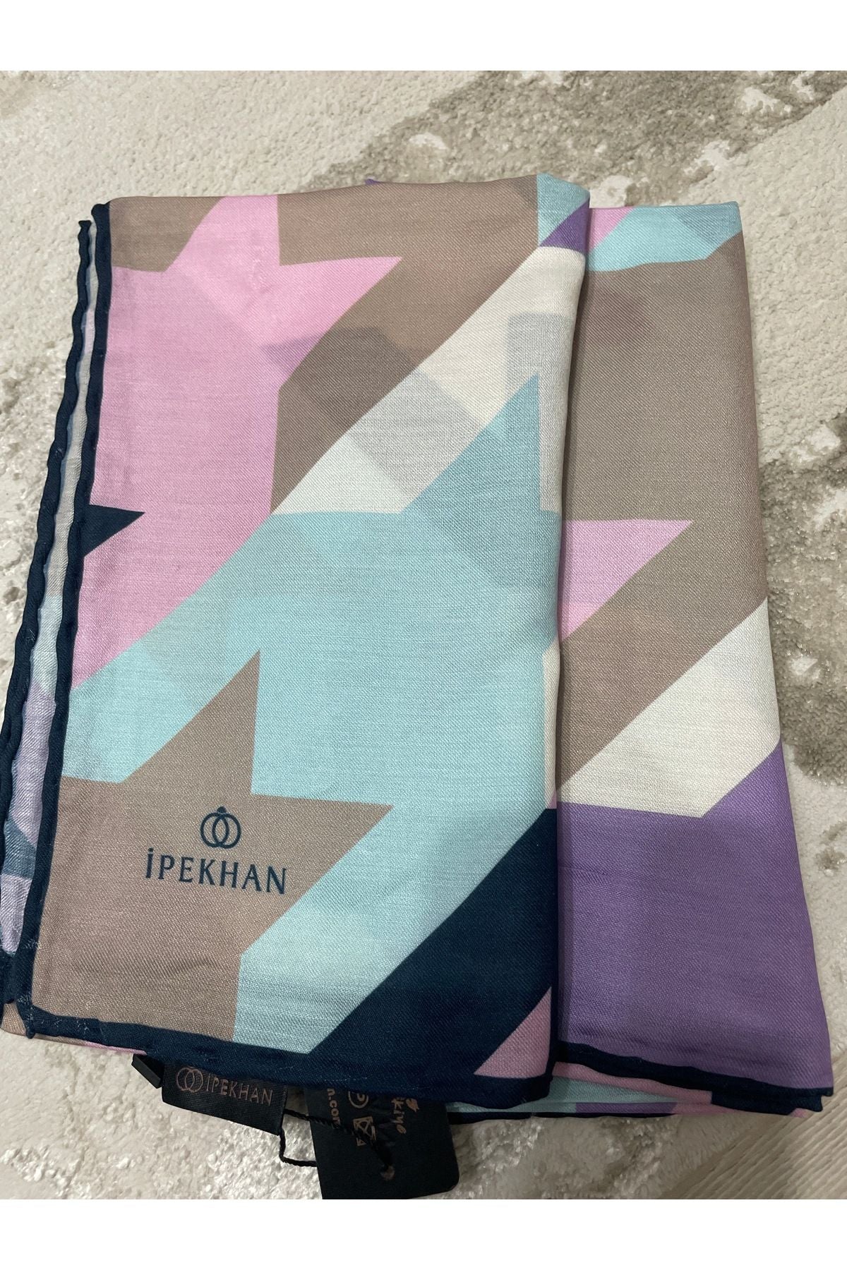 İpekhan Kazayağı Desenli İpekhan Soft Eşarp