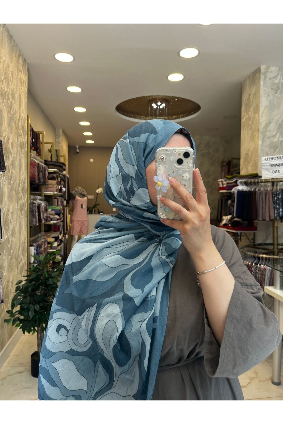 Efdal soyut desen kraş şal