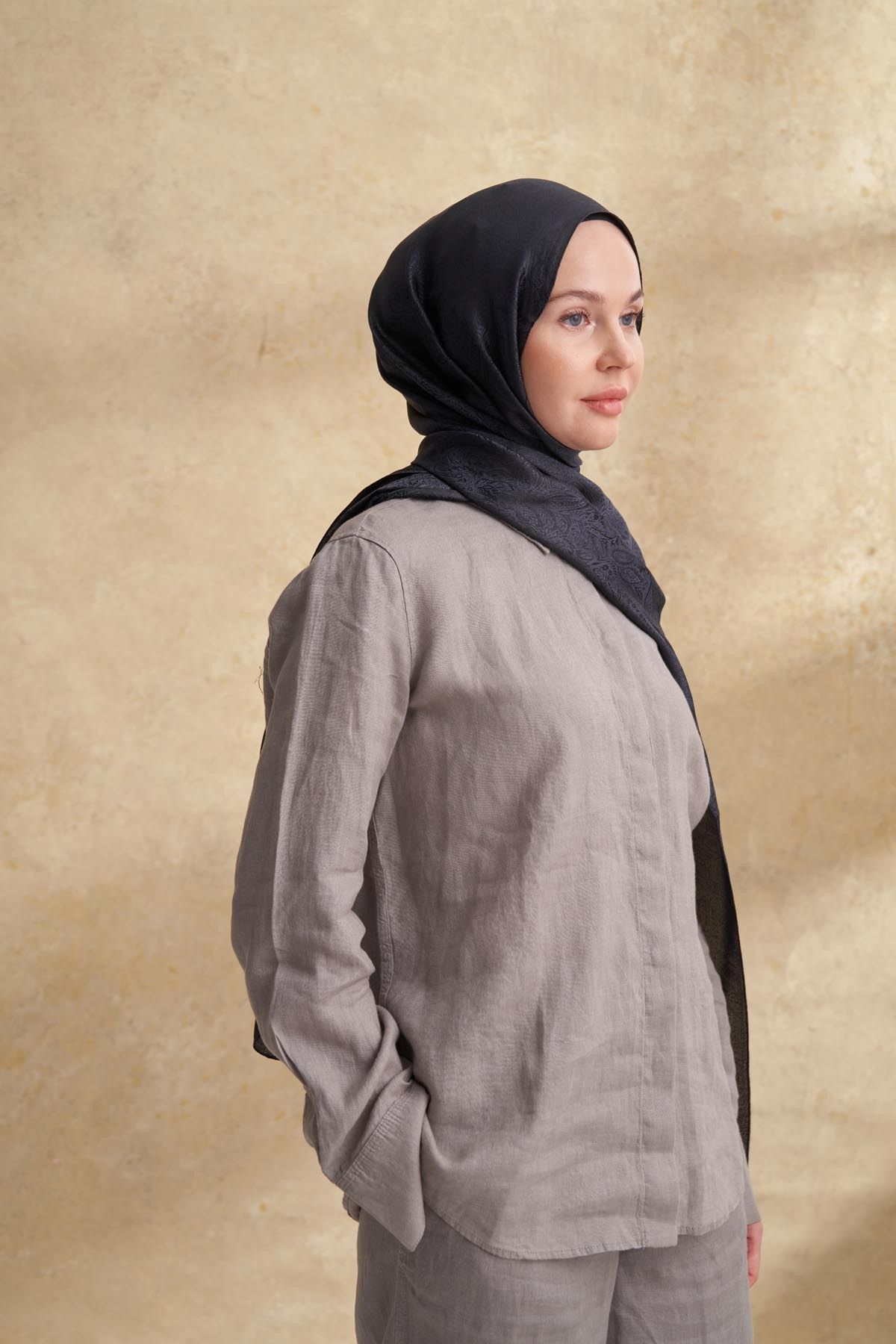 ARMANDA JOSE JAKAR ETHNIC DESEN ŞAL - ANTRASİT