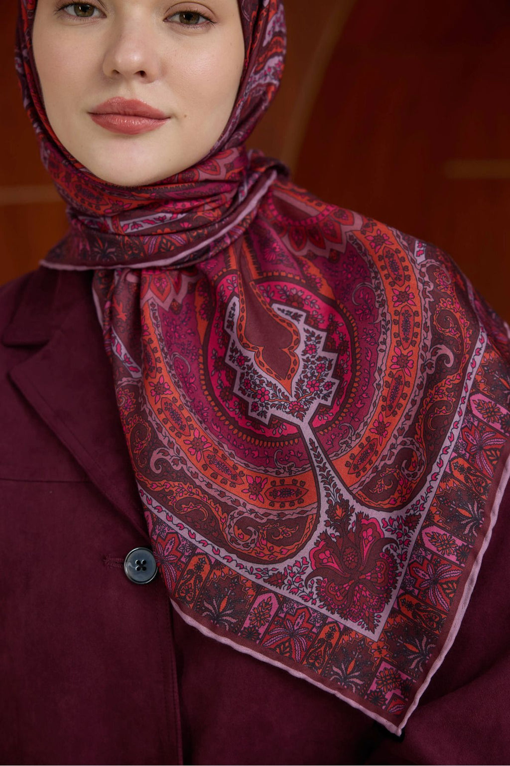 İpekhan Winter Bloom Soft Eşarp 1241 Kırmızı